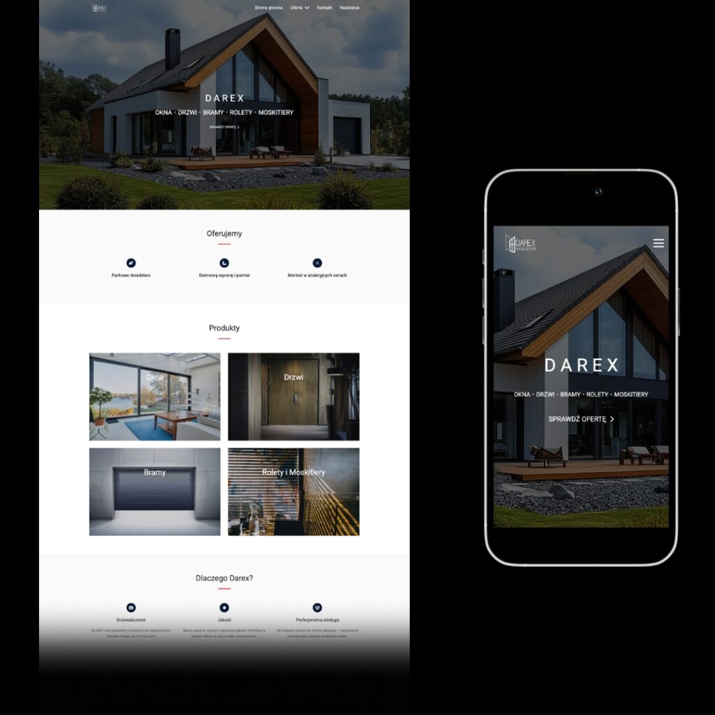 strona internetowa www.darexokna.pl wykonana przez www.mcreate.pl
