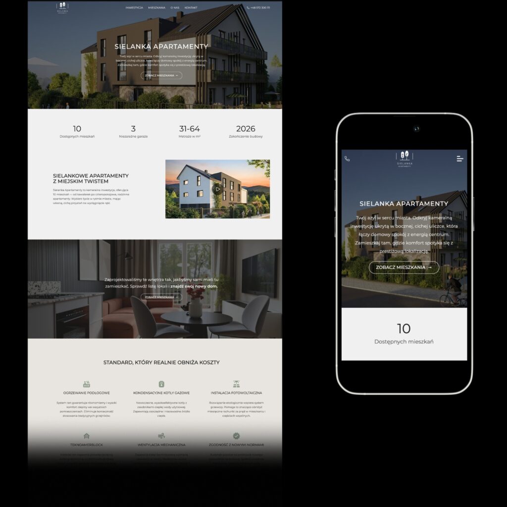 strona internetowa www.sielanka-apartamenty.pl wykonana przez mcreate.pl