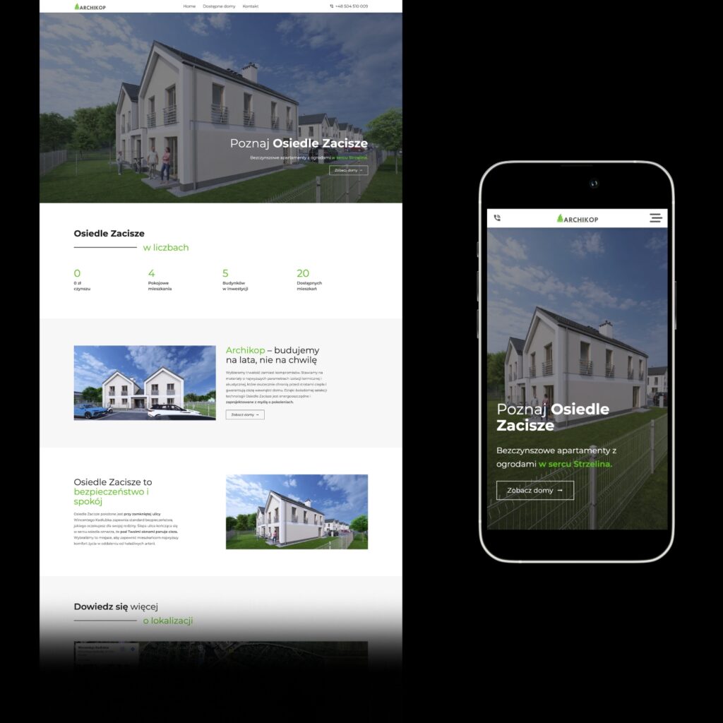 Strona internetowa archikop.pl wykonana przez mcreate.pl