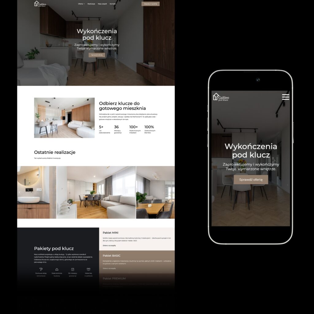 Strona internetowa galileopodklucz.com wykonana przez mcreate.pl